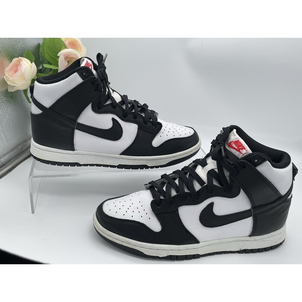 Nike Dunk High Men 9 / Women 10 Sneakers Black White Classic Comfortable Stylish - Picture 4 of 14